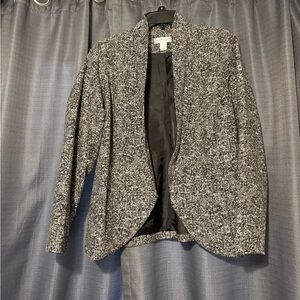 Christopher & Banks Black and White Textured Blazer